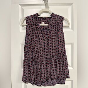 Gap pink and blue pattern tank top
